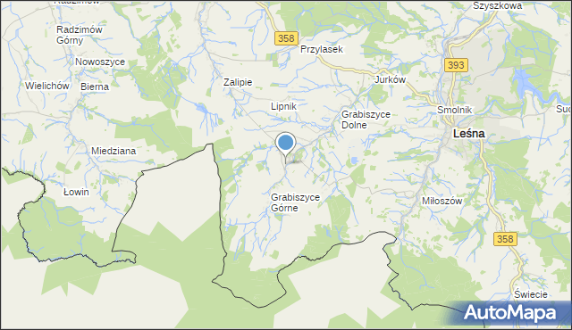mapa Grabiszyce Średnie, Grabiszyce Średnie na mapie Targeo